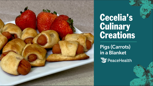 Healthier pigs in a blanket recipe that uses carrots instead of hot dogs.